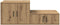 vidaXL - Opslagkast - Artisan - Eiken - 127x41x40 - cm - Engineering - Hout