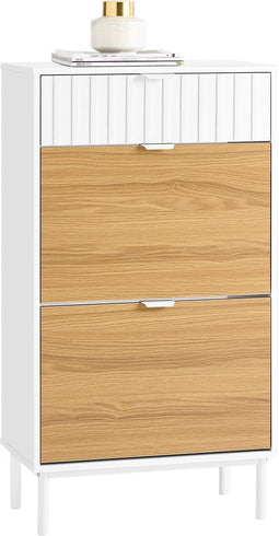 SoBuy FSR174-WN - Schoenenkast - 4 Planken - Wit