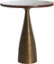 Light & Living Ronde Bijzettafel Bahia - Marmer - 52cm - Rood/Antiek Brons
