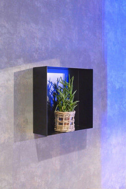 Looox Colour BoX - Inbouwnis - 30x30x10cm - RVS Zwart mat