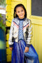 B. Nosy Kids - Meisjes Jas - Reversibel bomberjack met v-vormig detail - Maat 110