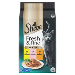 Kattenvoer Sheba Fresh & Fine Meat Dishes in Sauce 6 x 50 g