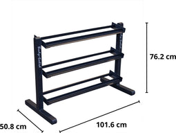 Body-Solid GDR363B - 3-Laags Dumbbell Rek - Ruimtebesparend en duurzaam - Zwart