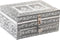 Doos-Juwelenkistje DKD Home Decor 17,5 x 13 x 8 cm Zilverkleurig Hout Aluminium Groen