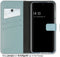 Selencia Samsung Galaxy S23 FE - Echt Lederen Bookcase - 3 Pashouders - Air Blue