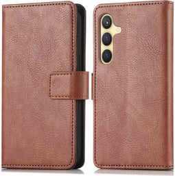 iMoshion Hoesje Geschikt voor Samsung Galaxy S24 Plus Hoesje Met Pasjeshouder - iMoshion Luxe Bookcase - Bruin