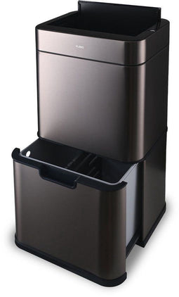 FlinQ Senzaro - 60L Prullenbak - Automatische Dichting - RVS