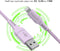 imoshion - Lightning naar USB A Kabel - 2 meter - Gevlochten textiel - Lila