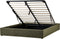 Bed met opbergruimte Bouclé DINAN 160 x 200 cm Donkergroen