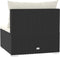 vidaXL - Driezitsbank - met - kussens - poly - rattan - zwart