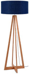 GOOD&MOJO Vloerlamp Everest - Blauw/Bamboe - Ø60cm - Scandinavisch,Bohemian - Staande lampen voor Woonkamer - Slaapkamer