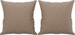 vidaXL - Sierkussens - Kunstleer - 40x40 cm - Cappuccino (2 stuks)
