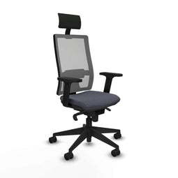 Bureaustoel met hoofdsteun Piqueras y Crespo 2D066N1 Donker grijs