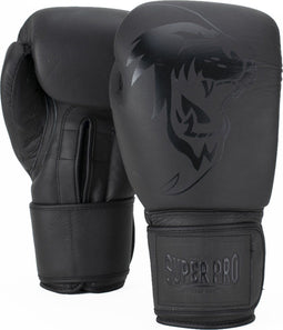 Super Pro Combat Gear - Legend - Lederen kickbokshandschoenen 18oz - Grijs