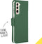 Accezz Hoesje Geschikt voor Samsung Galaxy S21 Hoesje Met Pasjeshouder - Accezz Wallet Softcase Bookcase - Groen