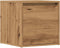 vidaXL - Opbergbox - met - lade - 40,5x40x40 - cm - bewerkt - hout - artisanaal - eiken