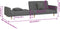 vidaXL - Slaapbank - 2-zits - met - 2 - kussens - stof - donkergrijs