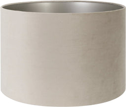 KAP VELOURS - Lampenkap - Rond - Grijs/goud - 40-40-25 cm