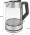 ProfiCook WKS 1190 G - Waterkoker - 1,7 liter - Glazen behuizing met 5-kleurige verlichting