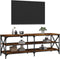 vidaXL - Tv-meubel - 140x40x50 - cm - bewerkt - hout - gerookt - eikenkleurig