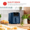 Bourgini Slimfit Airfryer XXL - Heteluchtfriteuse 8 liter 1700W PFAS vrij - Blauw