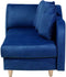 MERI - Chaise longue - Blauw - Linkerzijde - Fluweel