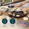 Princess Table Chef Pirouette - Gourmetstel Ø45cm - 1100W - 8 Personen - PFAS-Vrij - Regelbare thermostaat - Zwart