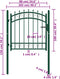 vidaXL - Poort - met - speerpunten - 100x100 - cm - staal - groen