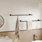 eSituro SGR0170 wand kledingroede set van 2 - rechthoekige kledingstang - industrieel ijzer - zwart