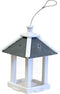 Voedersilo - wit/leisteen - vierkant - hangbaar - 30 cm.