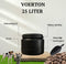 Voerton 25 liter Zwart - Waterkluis - Schroefdeksel - Luchtdicht - Waterdicht - Voedselcontainer