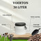 Voerton 30 liter Wit - Waterkluis - Schroefdeksel - Luchtdicht - Waterdicht - Voeropslag