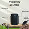Voerton Zwart - 40 liter - Waterkluis - Schroefdeksel - Luchtdicht - Waterdicht - Opslagcontainer - Voedselcontainer
