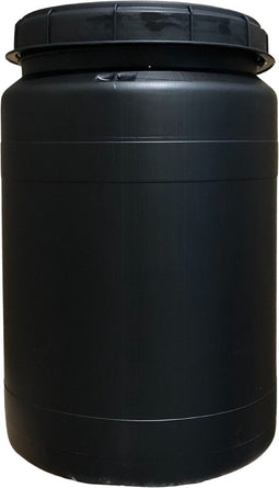 Voerton Zwart - 60 liter - Waterkluis - Luchtdicht & Waterdicht - Voeropslag - Schroefdeksel - Opslagcontainer