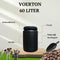 Voerton Zwart - 60 liter - Waterkluis - Luchtdicht & Waterdicht - Voeropslag - Schroefdeksel - Opslagcontainer