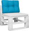 vidaXL - Palletkussen - 50x40x12 - cm - stof - blauw