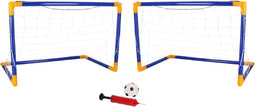 Voetbaldoel set 2 Goals - met bal en pomp - 81x 43 x 52 cm