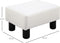 voetenbank beensteun poef entreebank rugloze kruk bank zitbank Chesterfield gemaakt van kunstleer wit 40 x 30 x 24 cm