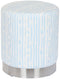 Voetensteun DKD Home Decor Blauw Wit Metaal Strepen Mediterrane 34 x 34 x 40 cm