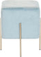 Voetensteun DKD Home Decor Gouden Metaal Hemelsblauw (34 x 34 x 40 cm)