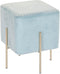 Voetensteun DKD Home Decor Gouden Metaal Hemelsblauw (34 x 34 x 40 cm)