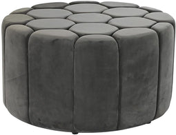 Voetensteun DKD Home Decor Grijs 30 % Polyester (85 x 85 x 48 cm)