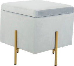 Voetensteun DKD Home Decor Grijs Metaal Polyester (45 x 45 x 45 cm)