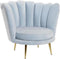 Voetensteun DKD Home Decor Hout Polyester Celeste Modern (55 x 55 x 35 cm)