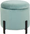 Voetensteun DKD Home Decor Metaal Turkoois Polyester (42 x 42 x 42 cm)