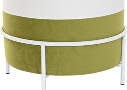 Voetensteun DKD Home Decor Natuurlijk Metaal Wit Groen (40 x 40 x 40 cm)
