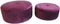 Voetensteun DKD Home Decor Polyester MDF Bordeaux (70 x 70 x 28 cm)