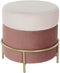 Voetensteun DKD Home Decor Roze Gouden Metaal Fluweel 48 x 48 x 47 cm