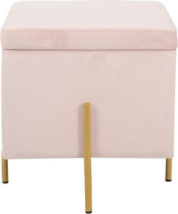 Voetensteun DKD Home Decor Roze Metaal Polyester (45 x 45 x 45 cm)