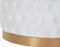 Voetensteun DKD Home Decor Wit Polyester Hout MDF (78 x 78 x 40 cm)